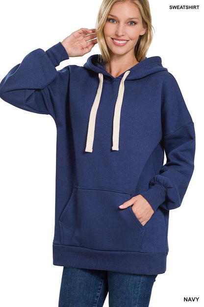 Oversized Hoodie Longline Sweatshirt | 3 Colors