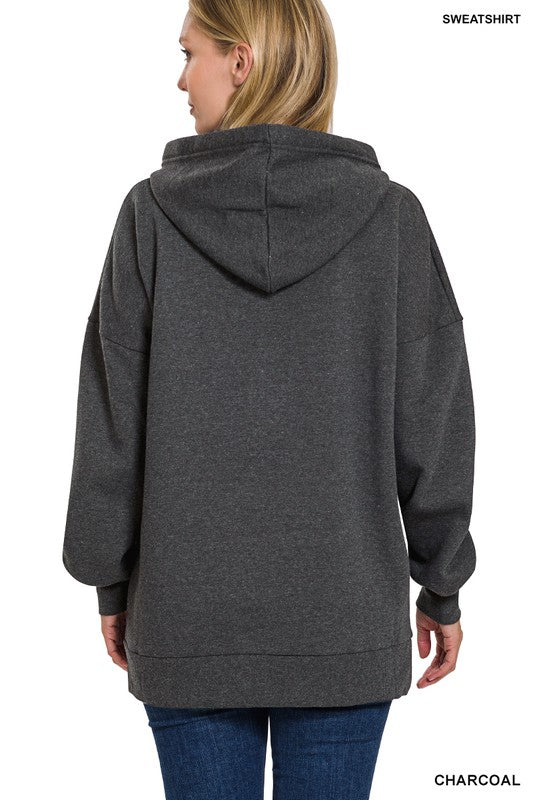 Oversized Hoodie Longline Sweatshirt | 3 Colors
