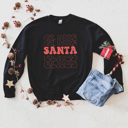 Santa Claus Stacked Graphic Sweatshirt | 4 Colors