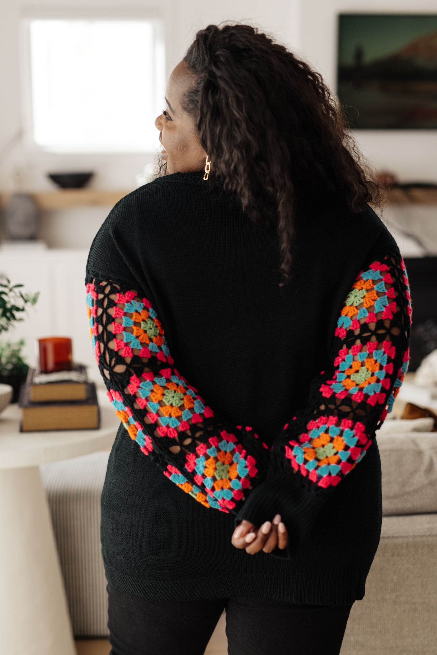 Granny Knows Best Crochet Accent Crochet Sweater