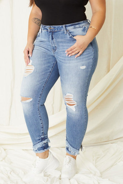 KanCan Plus Mid Rise Ankle Skinny Jeans