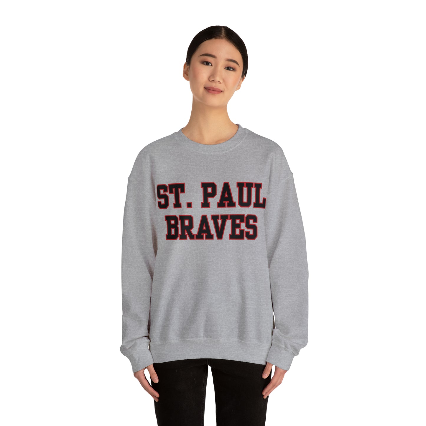 "ST PAUL BRAVES" caps | Unisex Heavy Blend™ Crewneck Sweatshirt | 5 Colors