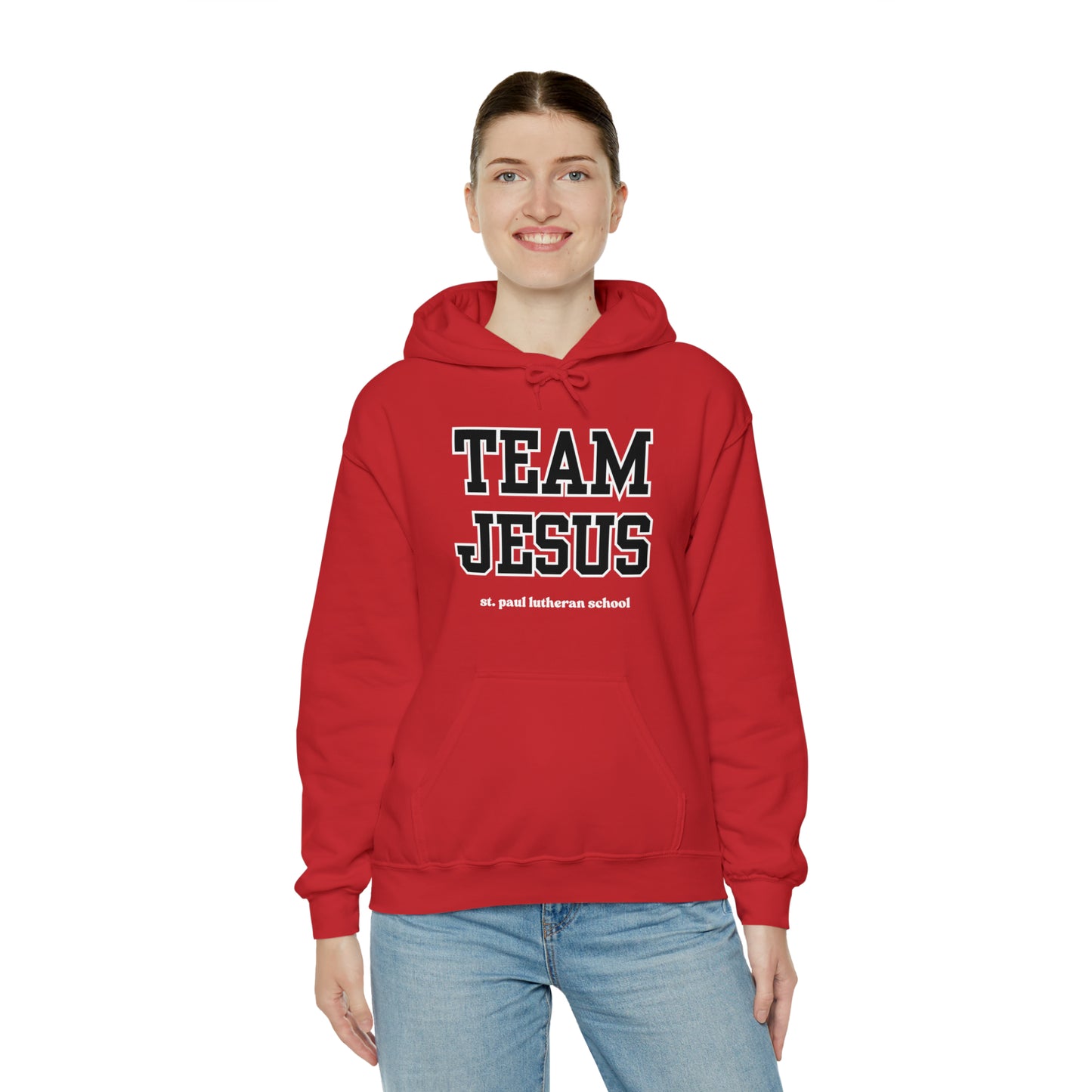 "TEAM JESUS" caps | Unisex Heavy Blend™ Hooded Sweatshirt | 6 Colors