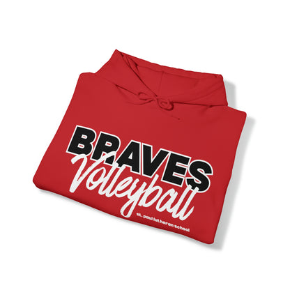 "BRAVES Volleyball" script | Unisex Heavy Blend™ Hooded Sweatshirt | 6 Colors