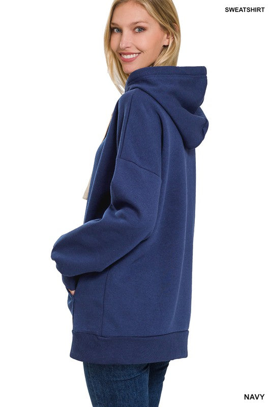 Oversized Hoodie Longline Sweatshirt | 3 Colors