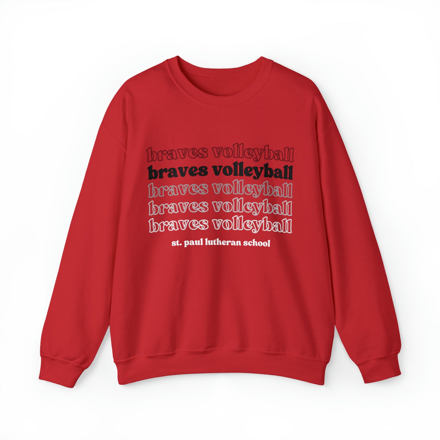 "braves volleyball" repeat | Unisex Heavy Blend™ Crewneck Sweatshirt | 5 Colors