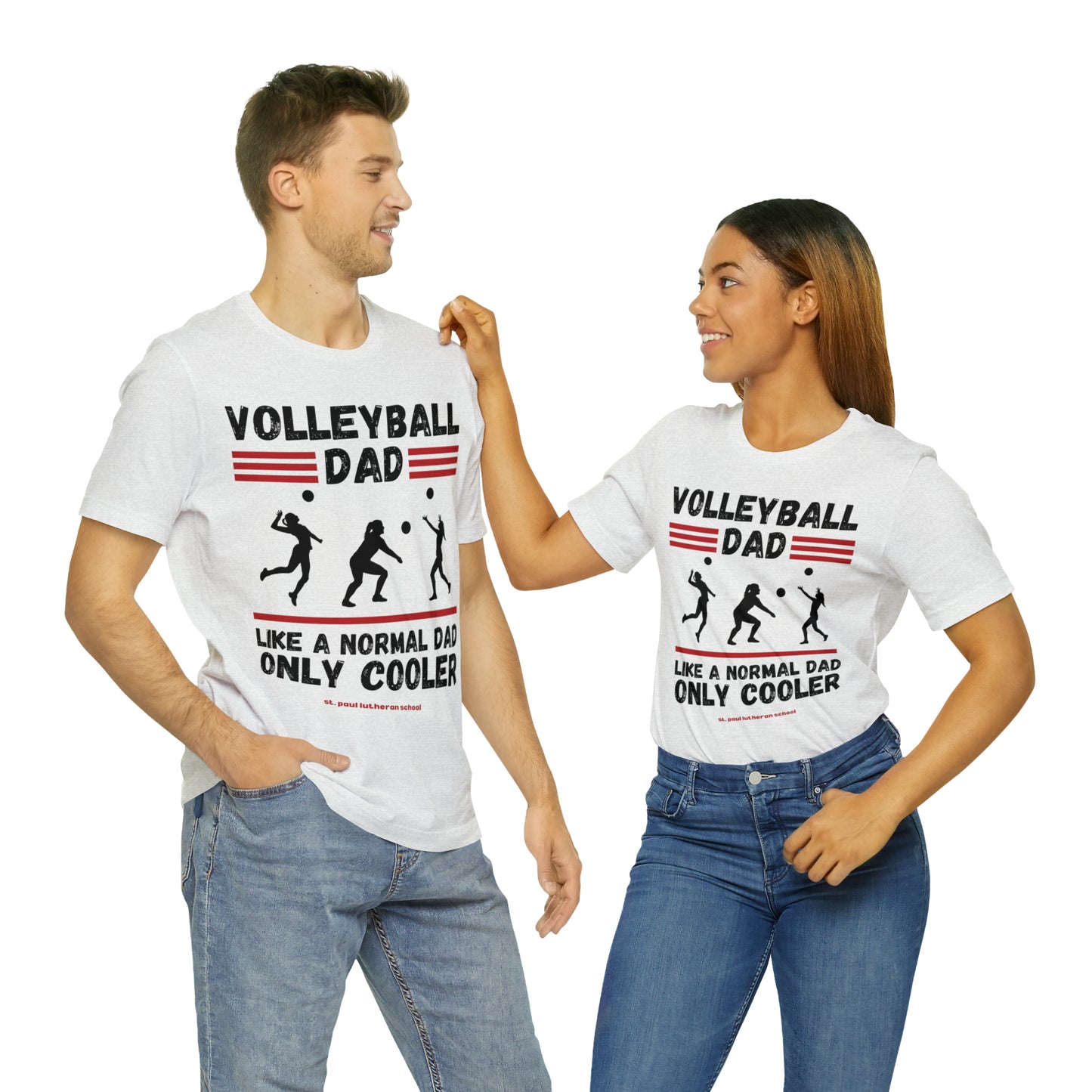 "volleyball dad" | Adult Unisex Jersey Short Sleeve Tee | 4 Colors