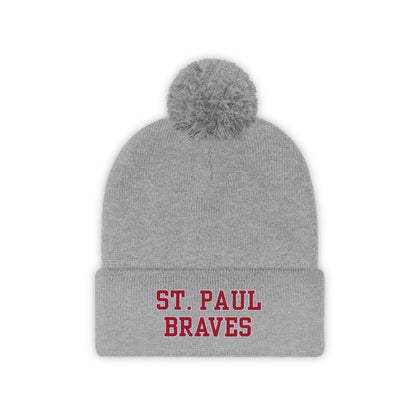 "ST PAUL BRAVES" caps | Pom Pom Beanie | 4 Colors