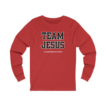 "TEAM JESUS" caps | Adult Unisex Jersey Long Sleeve Tee | 5 Colors