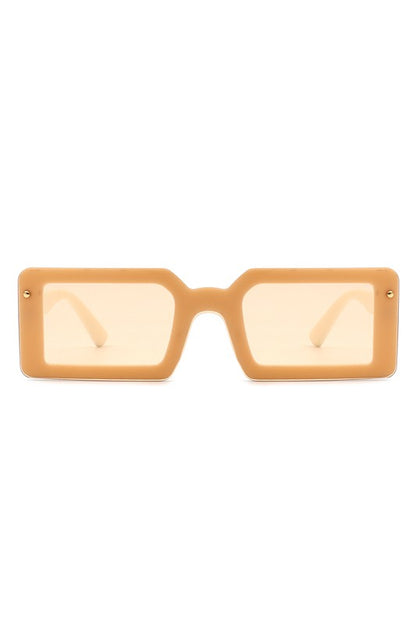 Rectangle Retro Flat Top Sunglasses
