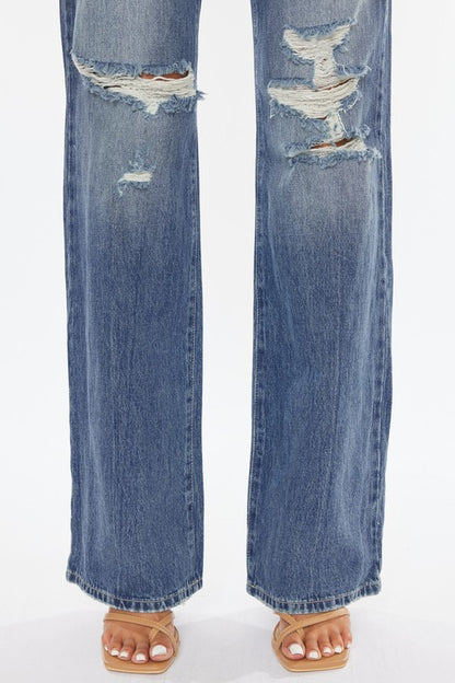 KanCan Ultra High-Rise Distressed 90s Flare