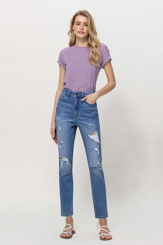 Distressed Mom Jeans