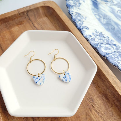 Iris Earrings - Greek Goddess Blue