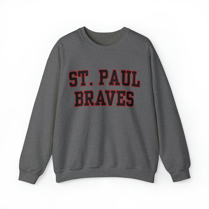 "ST PAUL BRAVES" caps | Unisex Heavy Blend™ Crewneck Sweatshirt | 5 Colors