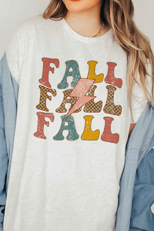 PLAID FALL LIGHTNING GRAPHIC TEE