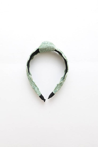 Raffia Crochet Trim Headband
