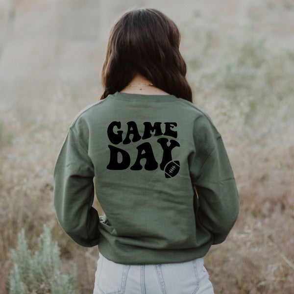 Game Day Football Front & Back Sweatshirt | 4 Colors