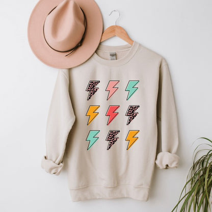 Lightning Bolts Graphic Sweatshirt | 4 Colors