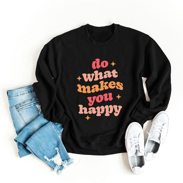 Makes You Happy Stars Graphic Sweatshirt | 3 Colors