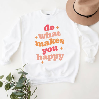Makes You Happy Stars Graphic Sweatshirt | 3 Colors