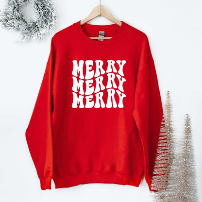 Merry Stacked Graphic Sweatshirt | 4 Colors