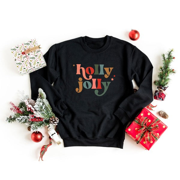 Holly Jolly Stars Graphic Sweatshirt | 4 Colors