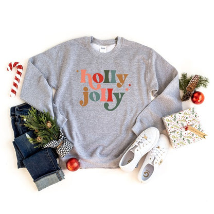 Holly Jolly Stars Graphic Sweatshirt | 4 Colors