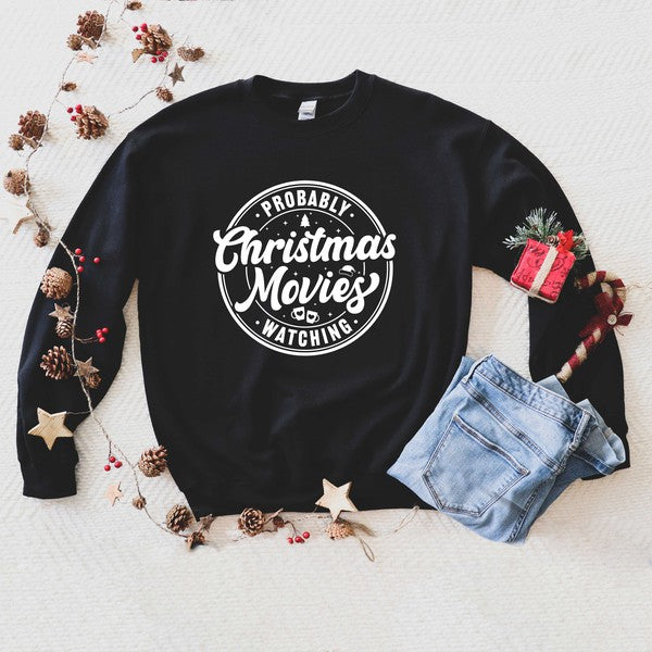 Probably Watching Christmas Movies Sweatshirt | 4 Colors