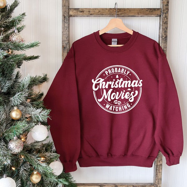 Probably Watching Christmas Movies Sweatshirt | 4 Colors