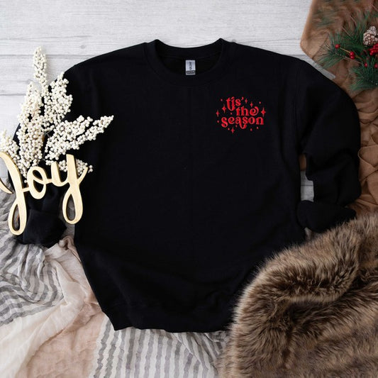 Embroidered Tis The Season Graphic Sweatshirt | 7 Colors