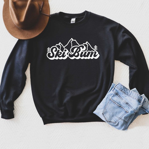 Ski Bum Mountains Graphic Sweatshirt | 4 Colors