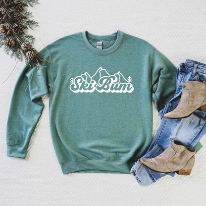 Ski Bum Mountains Graphic Sweatshirt | 4 Colors