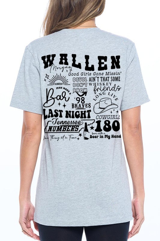 Wallen Song Graphic Tee | 20 Colors