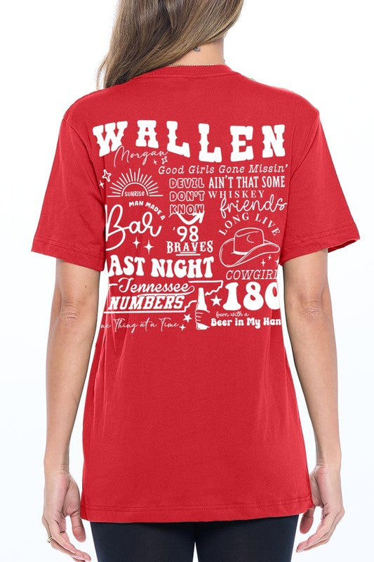 Wallen Song Graphic Tee | 20 Colors