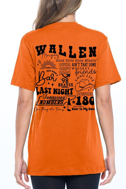 Wallen Song Graphic Tee | 20 Colors