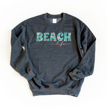 Beach Life Colorful Graphic Sweatshirt | 5 Colors