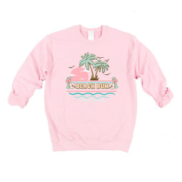 Beach Bum Stripes Graphic Sweatshirt | 5 Colors
