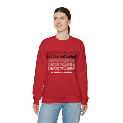 "braves volleyball" repeat | Unisex Heavy Blend™ Crewneck Sweatshirt | 5 Colors