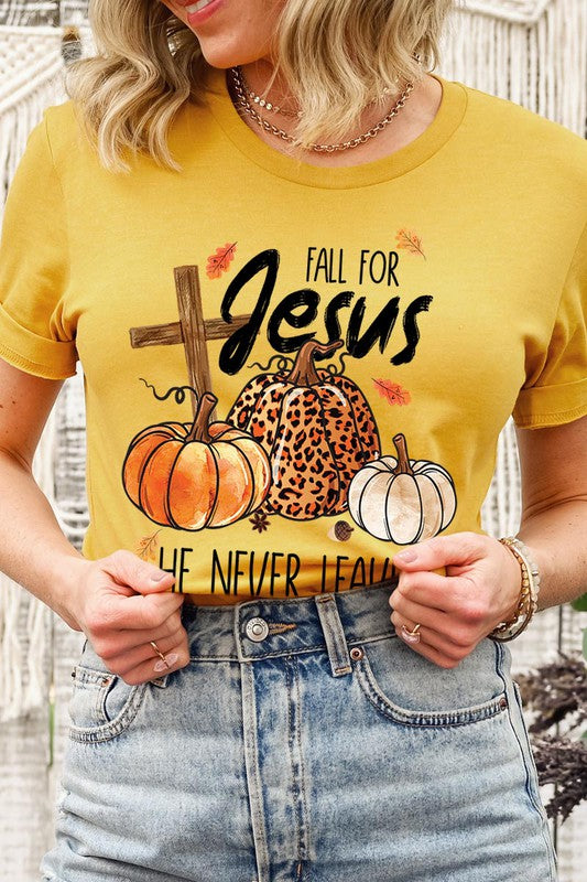 Fall for Jesus Short Sleeve Graphic Tee | 20 Colors