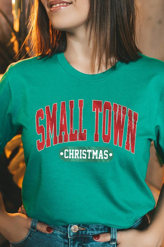 Small Town Christmas Short Sleeve Graphic Tee | 20 Colors