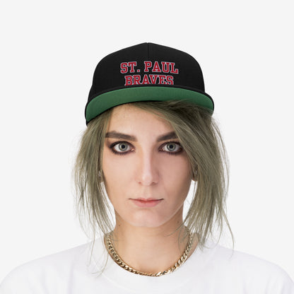 "ST PAUL BRAVES" caps | Unisex Flat Bill Hat | 2 Colors