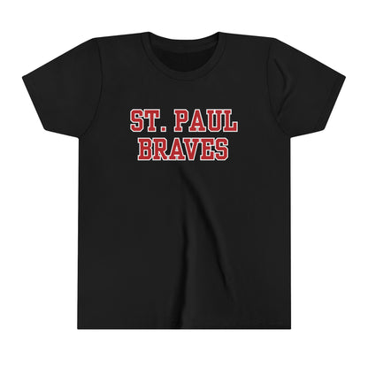 "ST PAUL BRAVES" caps | Youth Short Sleeve Tee | 8 Colors