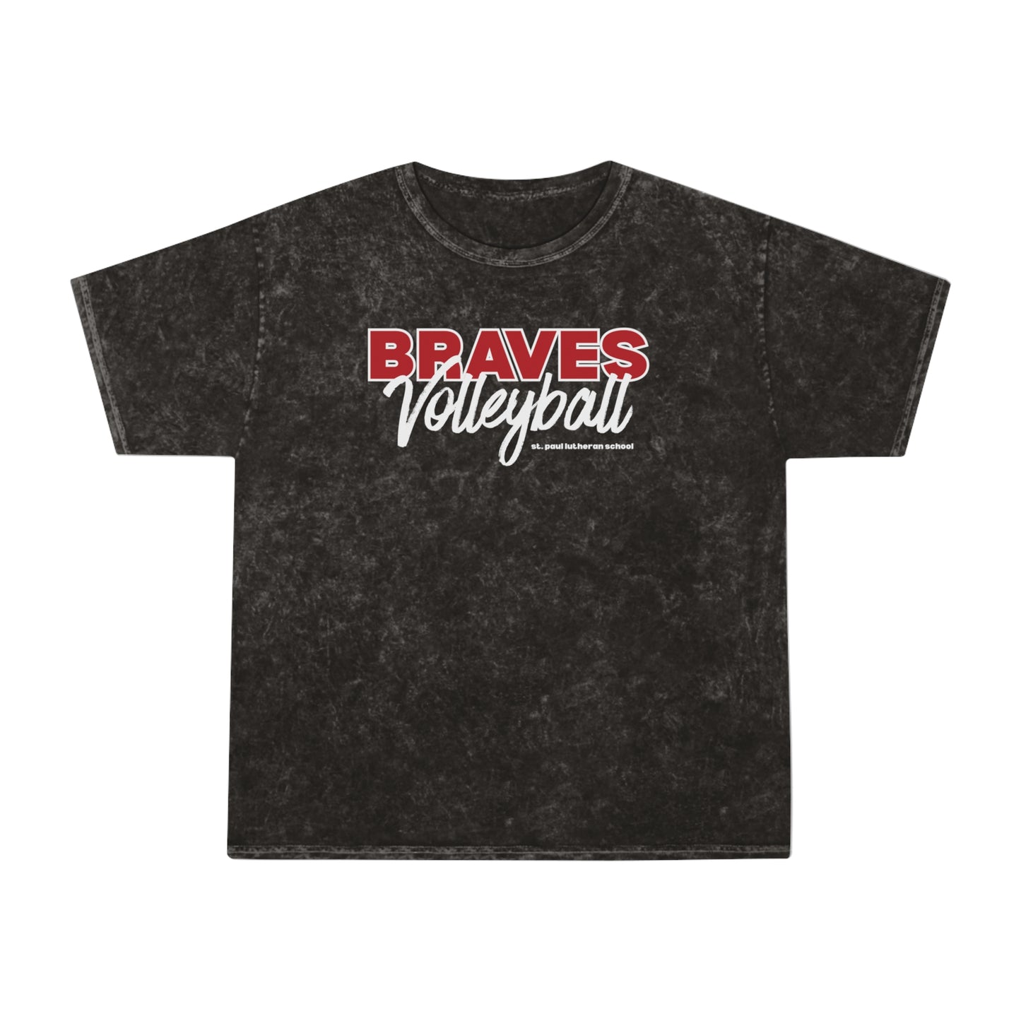 "BRAVES Volleyball" | Adult Unisex Mineral Wash T-Shirt | 2 Colors