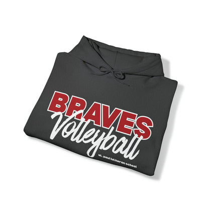 "BRAVES Volleyball" script | Unisex Heavy Blend™ Hooded Sweatshirt | 6 Colors