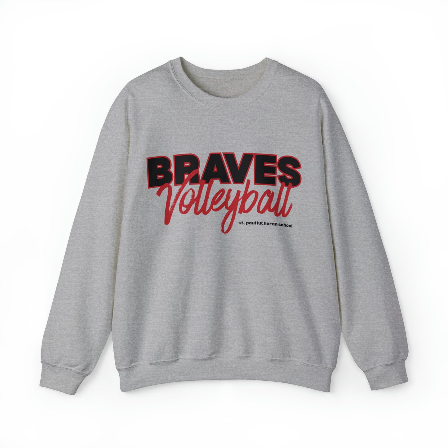 "BRAVES Volleyball" script | Unisex Heavy Blend™ Crewneck Sweatshirt | 5 Colors