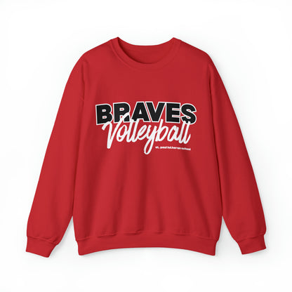 "BRAVES Volleyball" script | Unisex Heavy Blend™ Crewneck Sweatshirt | 5 Colors