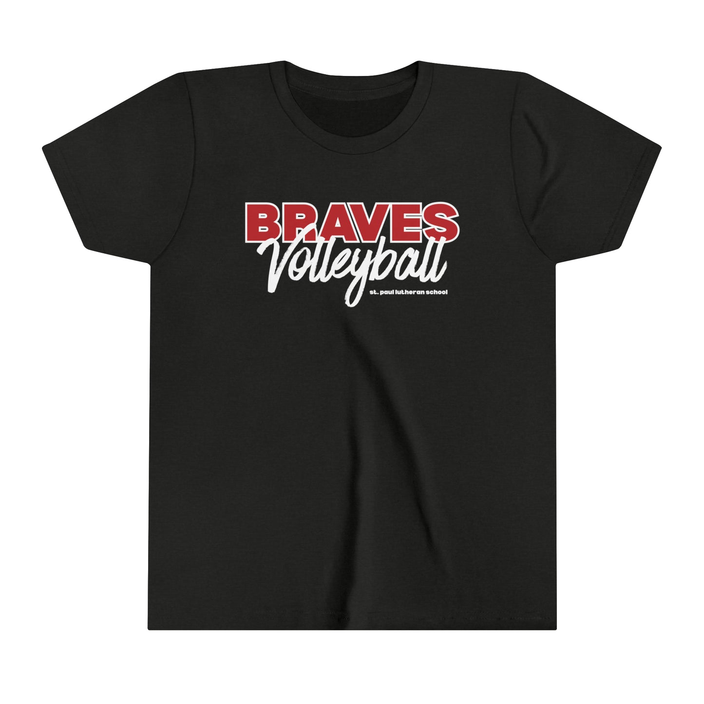 "BRAVES Volleyball" script | Youth Short Sleeve Tee | 5 Colors