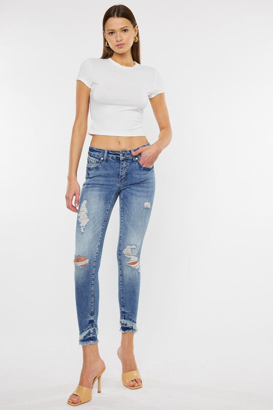 KanCan Mid Rise Ankle Skinny Jeans