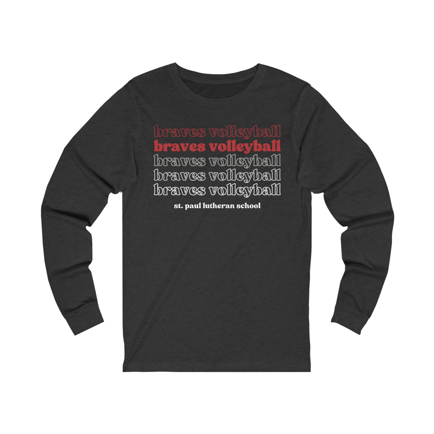 "braves volleyball" repeat | Adult Unisex Jersey Long Sleeve Tee | 5 Colors