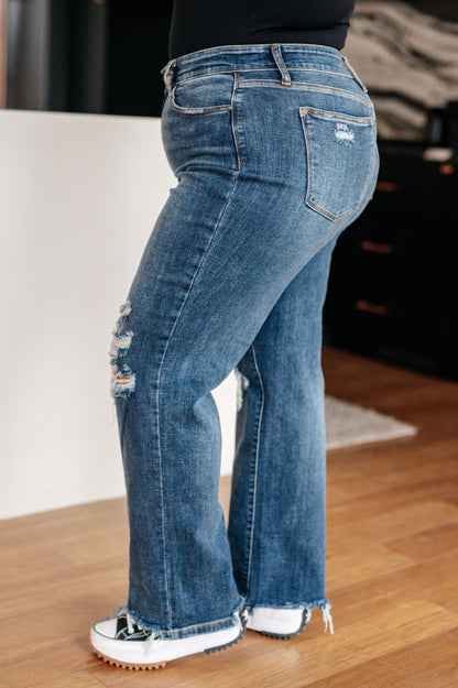 Rose High Rise 90's Straight Jeans in Dark Wash | Judy Blue (RESTOCK)